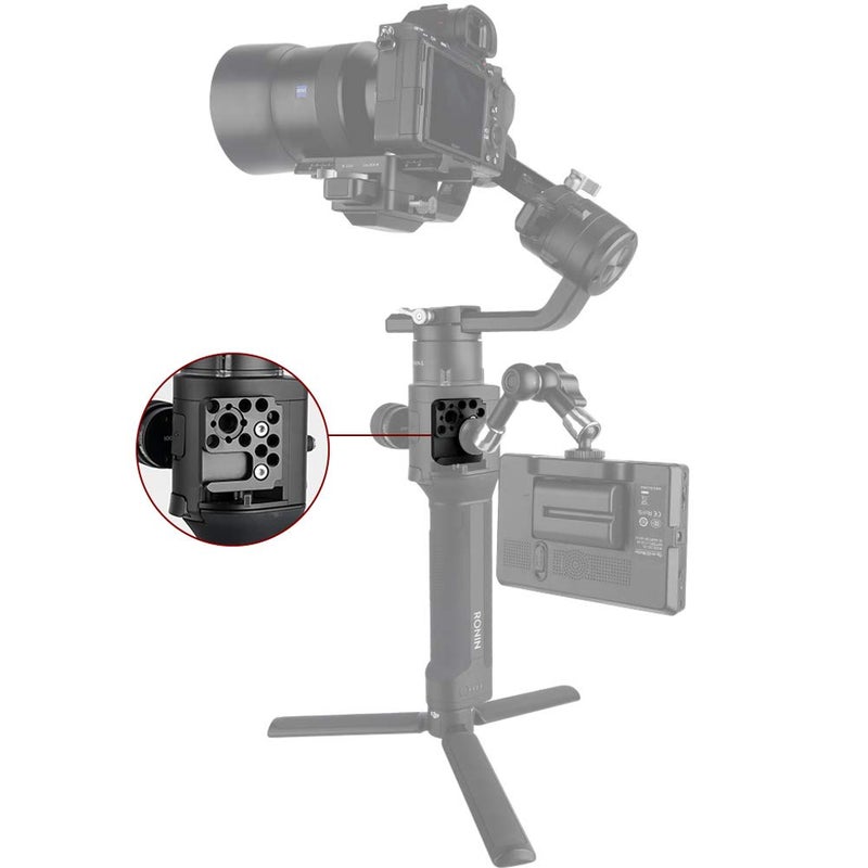 NICEYRIG Mounting Plate for DJI Ronin SC/S, Gimbal Side Mount with 1/4'' 3/8'' Locating Hole Cold Shoe - 277 - Image 5
